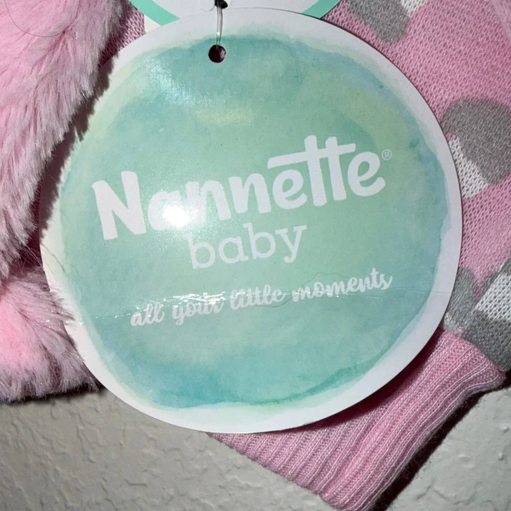 Nannette Pink Cat Face Sweater with Gray‎ Accents